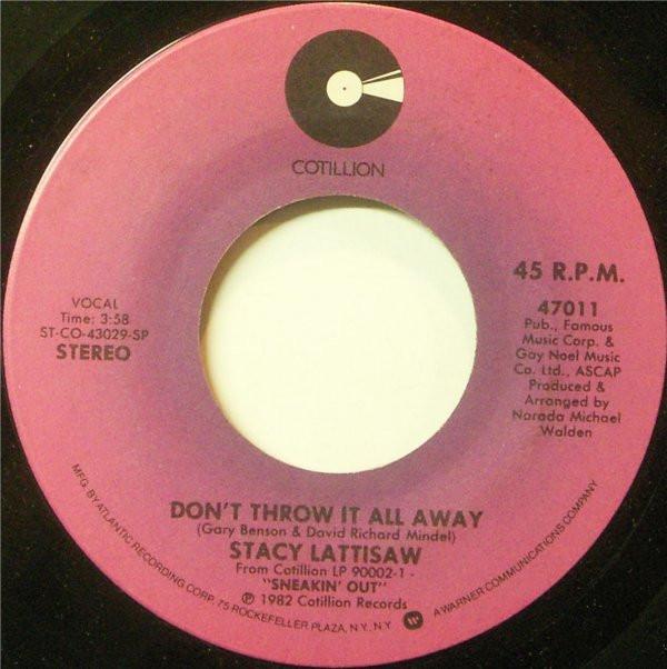 Stacy Lattisaw - Don't Throw It All Away / Down For You