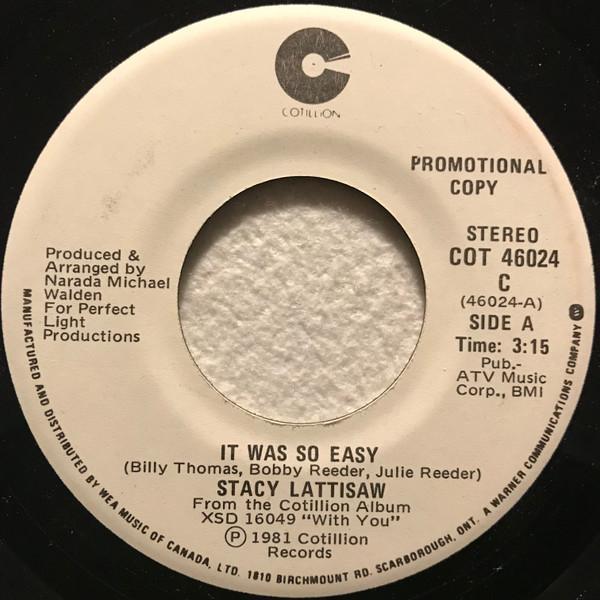 Stacy Lattisaw - It Was So Easy