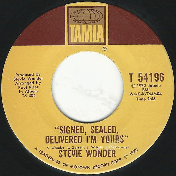 Stevie Wonder - Signed, Sealed, Delivered I'm Yours / I'm More Than Happy