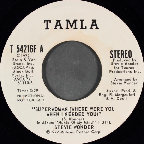 Stevie Wonder - Superwoman (Where Were You When I Needed You)
