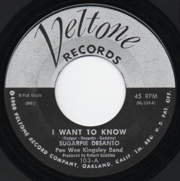 Sugar Pie DeSanto, Pee Wee Kingsley Band, Pee Wee Kingsley - I Want To Know / Baby It Ain't Right