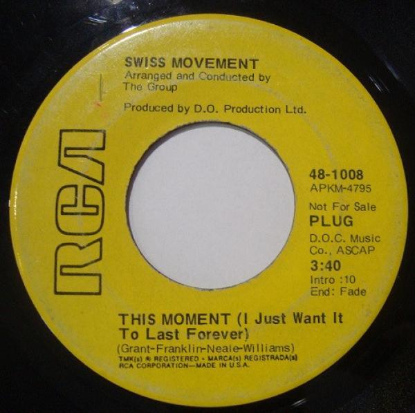 Swiss Movement - This Moment (I Just Want It To Last Forever) / Bring Back Your Love