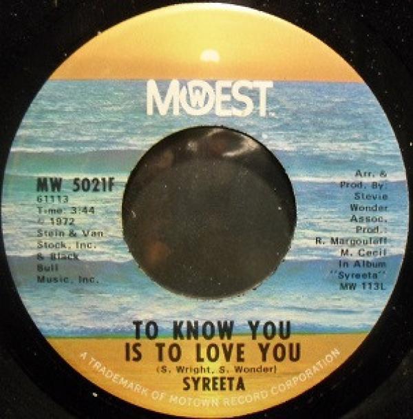 Syreeta - To Know You Is To Love You / Happiness