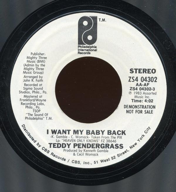 Teddy Pendergrass - I Want My Baby Back
