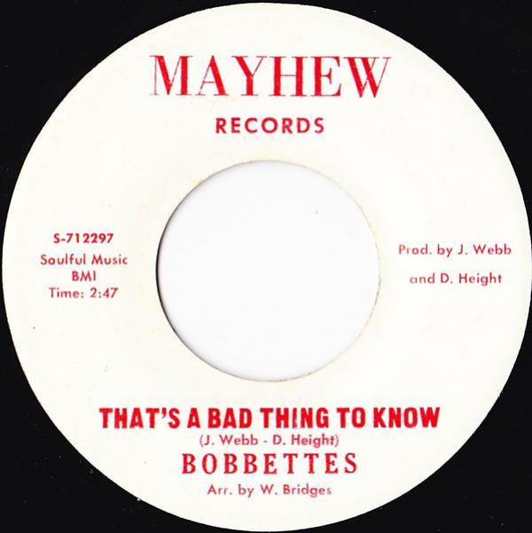 The Bobbettes - That's A Bad Thing To Know / All In Your Mind