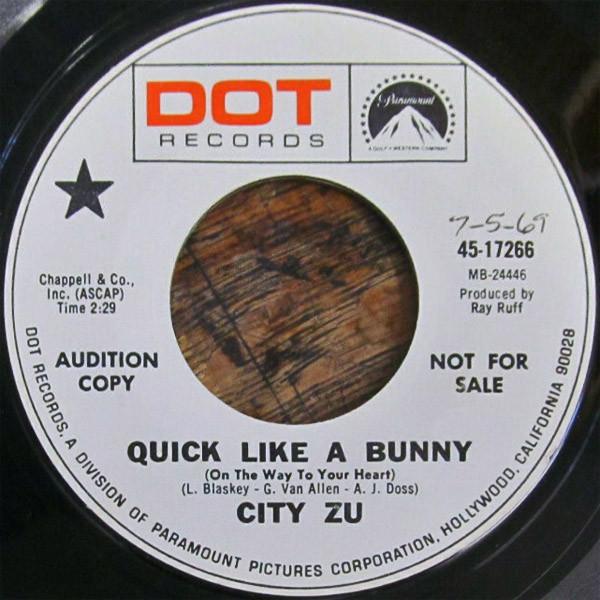 The City Zu - Quick Like A Bunny / Stop Running Away