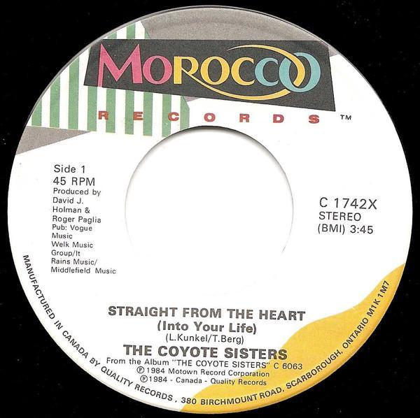 The Coyote Sisters - Straight From The Heart (Into Your Life)