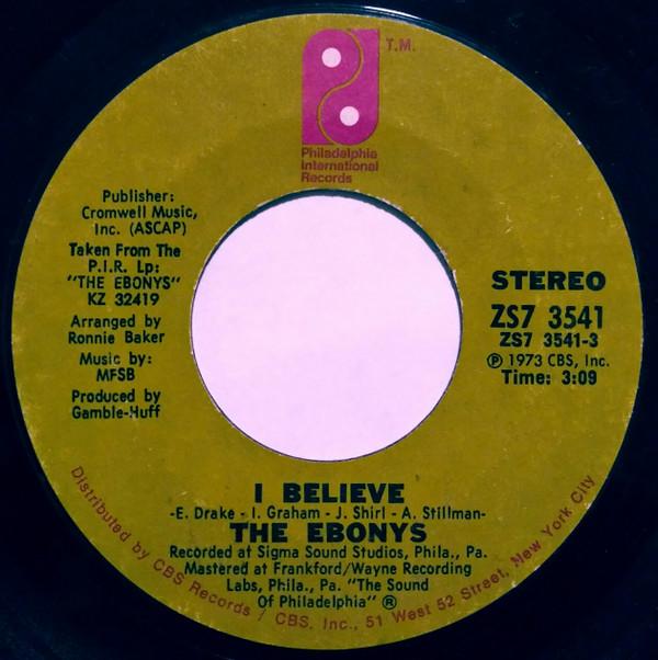 The Ebonys - I Believe / Nation Time
