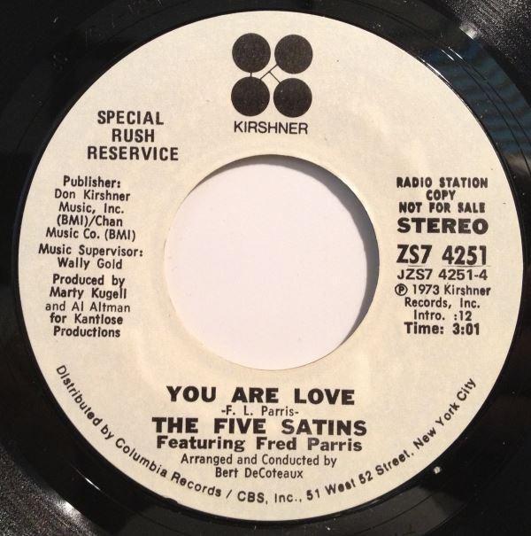 The Five Satins, Fred Parris - You Are Love