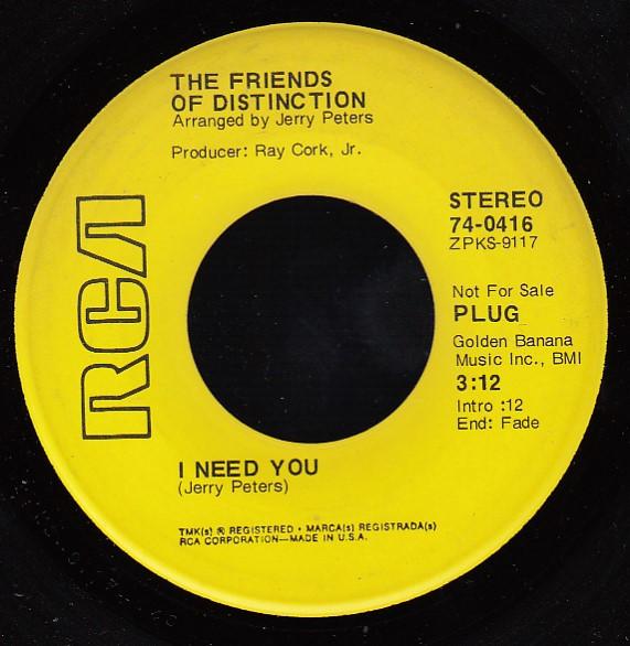 The Friends Of Distinction - I Need You / Check It Out
