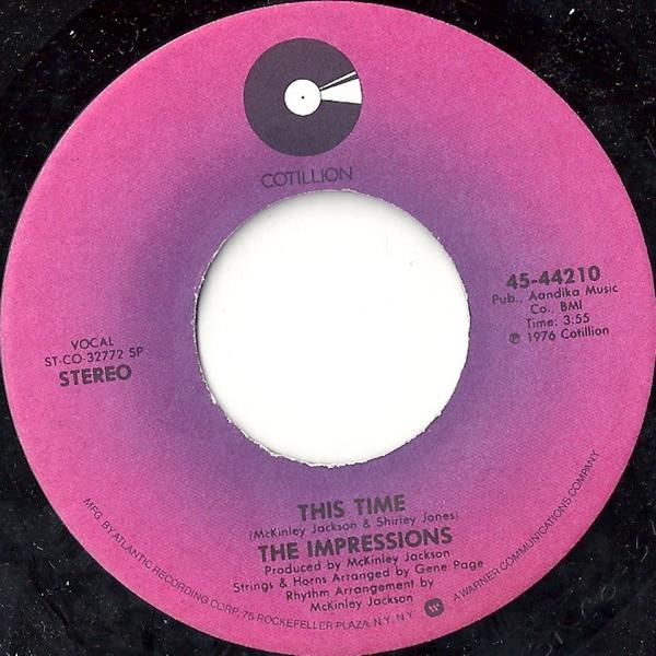 The Impressions - This Time / I'm A Fool For Love