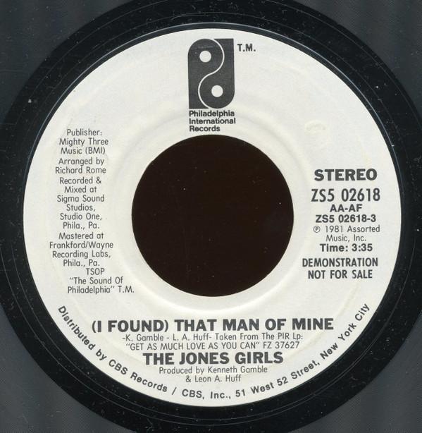 The Jones Girls - (I Found) That Man Of Mine