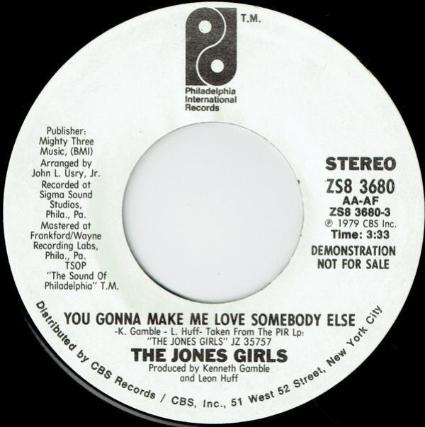 The Jones Girls - You Gonna Make Me Love Somebody Else