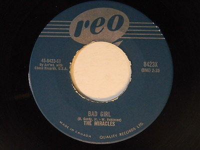 The Miracles - Bad Girl / I Love Your Baby