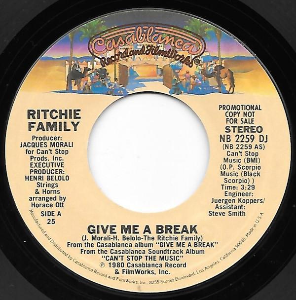 The Ritchie Family - Give Me A Break