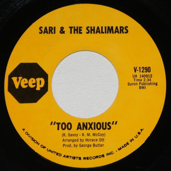 The Shalimars - Too Anxious