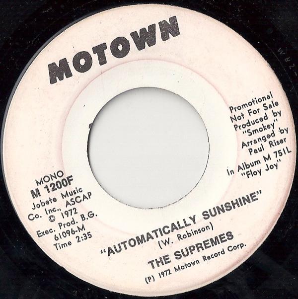 The Supremes - Automatically Sunshine
