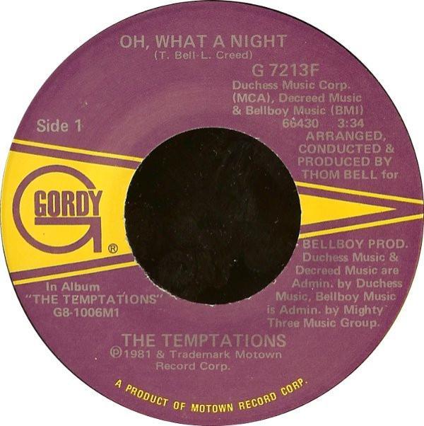 The Temptations - Oh, What A Night
