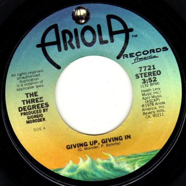 The Three Degrees - Giving Up, Giving In