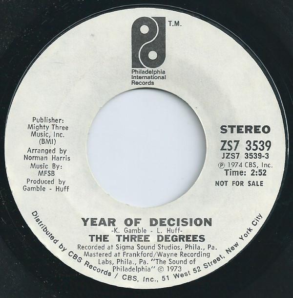 The Three Degrees - Year Of Decision