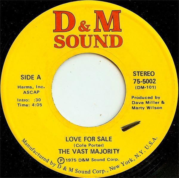 The Vast Majority - Love For Sale / Ocean's Apart