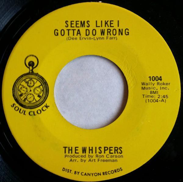 The Whispers - Seems Like I Gotta Do Wrong / Needle In A Haystack