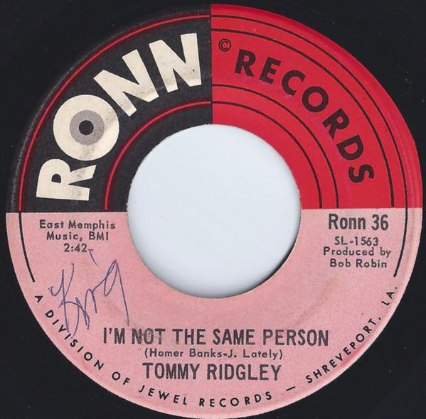 Tommy Ridgley - I'm Not The Same Person / In The Same Old Way