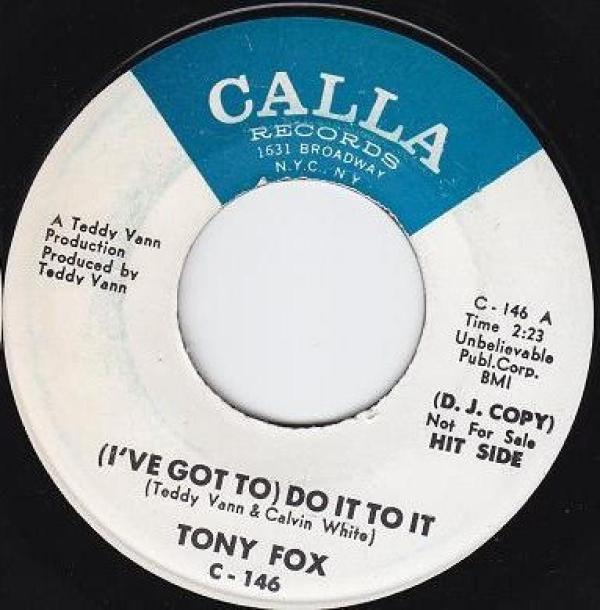 Tony Fox - (I’ve Got To) Do It To It / E.S.P.