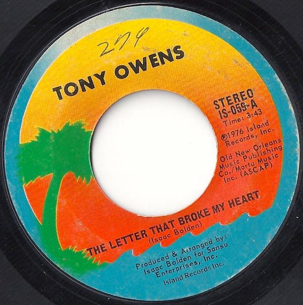 Tony Owens - The Letter That Broke My Heart / Do What You Wanna Do