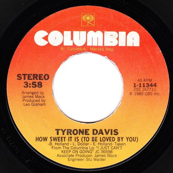 Tyrone Davis - How Sweet It Is (To Be Loved By You)