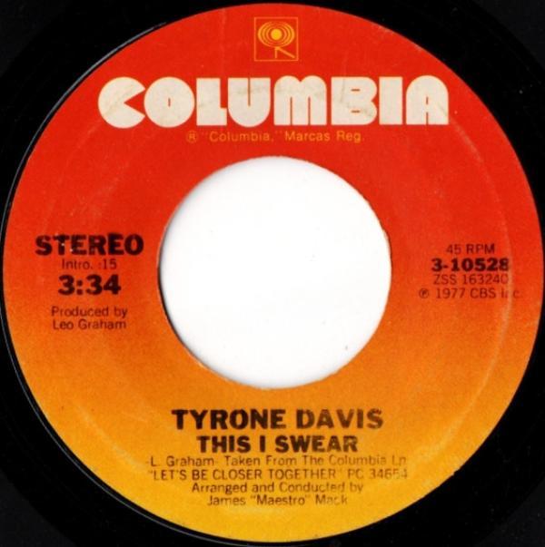 Tyrone Davis - This I Swear / Givin' Myself To You