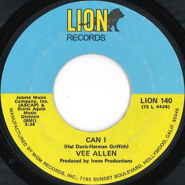 Vee Allen - Can I / Cheating Is A No No