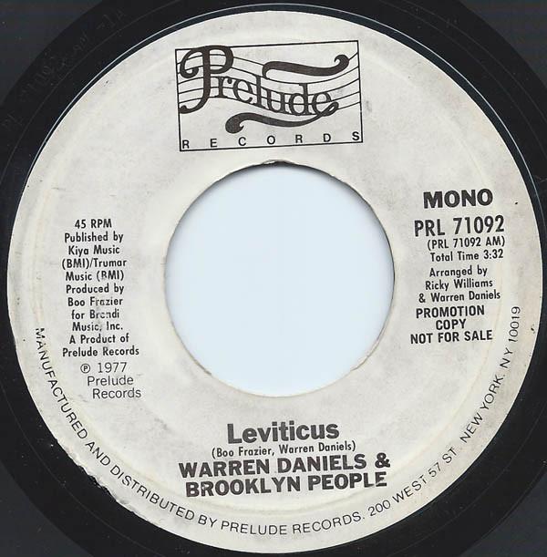 Warren Daniels, Brooklyn People - Leviticus