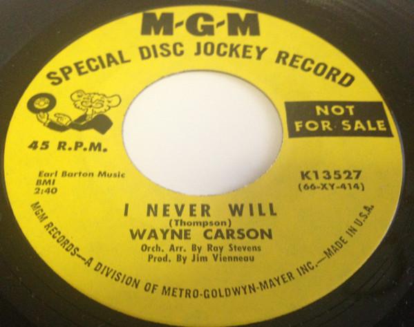 Wayne Carson - I Never Will